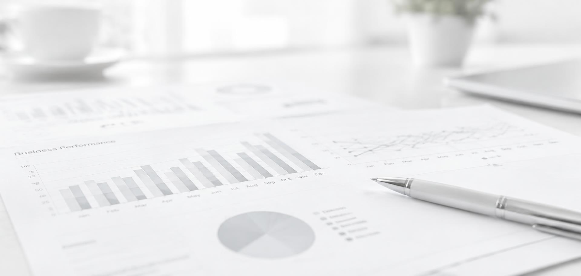 Relatórios com gráficos de resultados